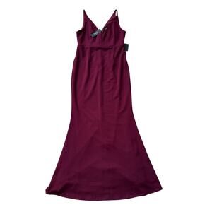 NWT - LULU's formal maxi dress, size Xl. Plum/Burgundy/Red Wine, V neck